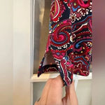 Talbots | Bright Colorful Bohemian Print Pencil Skirt Size Medium M Photo 4