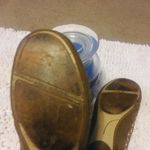 Nine West  Brown Flats Size 8 Gold Studs Suede Photo 5