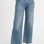 Banana Republic  High Rise Wide Leg Crop Cutoff Blue Jeans Size 24 Photo 0