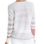 Nic+Zoe Cannon Neutral Stipe Linen Blend Sweater Size MP Photo 1