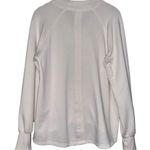 Athleta  Women’s Size S Ivory Cream Cozy Soft Rise V-Neck Sweatshirt Photo 3