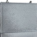 Badgley Mischka  Silver Rhinestone Studded Gemstone Bridal Hard Satchel Handbag Photo 6