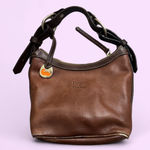 Dooney & Bourke Vintage Women's Brown Pebbled Leather Handbag 1975 Zip Purse Photo 1