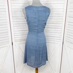 Angie ‎ Polka Dot Keyhole Retro Sleeveless Fit Flare Dress Blue White Medium Photo 3