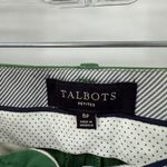 Talbots  Green Zip Fly Flat Front Pockets Casual Capri Pants Women's Size 6P Photo 3