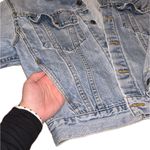 Levi's Vintage 90s Levi Strauss Light Blue Denim Trucker Collar Jean Jacket L 16/18 Photo 2