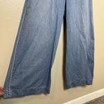 Madewell  Denim Apron Bow Back Jumpsuit Romper Retro Wide Leg Bib 6 Country Boho Photo 3