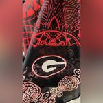 Red and Black Patterned Ga Bulldogs Poncho Photo 4