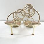 Steve Madden Shantelle Ankle Wrap Strappy Square Toe Sandals Gold Snake 8.5 Photo 9