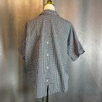 Madewell Gingham Split Back Button Up Short Sleeve Top Blouse Size Small Photo 4