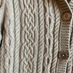 Talbots Tan Cable Knit Cardigan Sweater Photo 6
