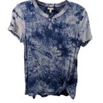 Self E Small Blue and White Rayon Short Sleeve Tye Dye T Photo 0