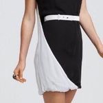 Halston Heritage Halston Draped Black & White Silk Dress Photo 0