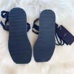 Farm Rio Blue Beaded Flat Lace Up Sandals White Vacation Size 6 NEW WITHOUT BOX Photo 9