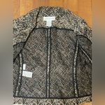 Jones New York Black and Cream Blazer with Textured Fabric Photo 4