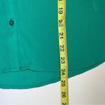 EXPRESS The Portofino Shirt Shamrock Green Button Down Blouse Photo 6
