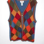 Vintage Koret City Blues knitted zip up vest size large Red Photo 0