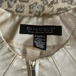 Dialogue ✨Metallic Gold Genuine Leather Jacket – XS, Luxe Minimalist Zip Front ✨ Photo 3