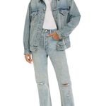 Aritzia Denim Forum The Joni High Rise Loose Distressed Slouchy Size 29 Long Blue Photo 12