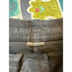 American Eagle  Curvy High Rise Mini Black Distressed Jean Skirt  Size: 0 (XS) Photo 6