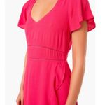 Tuckernuck • francesca short sleeve maxi ruffle
faux wrap dress in hot pink sz S Photo 2