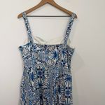 Avec Les Filles  Sea Beach Life Palm Trees Midi Dress Size 14 Photo 4