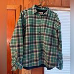 Orvis  Jacket Women's Medium Blue Plaid Snap Up Long Sleeve Pockets Cotton Photo 0