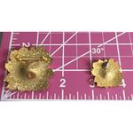 Vtg Gold Tone Enamel Cloisonne Flower Brooch Earrings Blue Green Floral Estate Photo 7