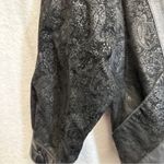 wilson's leather Vintage 80s Wilsons Black‎ Leather Paisley Print Long Sleeve Coat Size M Photo 3