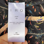 IRO  Jicka Ruffled Printed Silk Crepe Mini Dress size 40/8 Photo 5