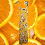 Pink Rose Yellow with White Flower‎ Sleeveless Dress Size Small Photo 3