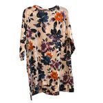 Vera Wang Simply Vera Floral‎ Print Dress 3/4 Sleeve Tunic Sweater Dress Comfy Large Photo 4