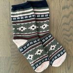 Madewell  Geometric Print Cotton Trouser Socks in Navy, Pink, Olive, Maroon OS Photo 0
