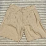 Free People Say So Pleated Cotton Trouser Shorts in Pebble Photo 4