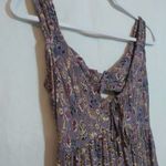 Angie  Lavender Floral Sleeveless Dress with Twist Bow Detail Back Mini Size S Photo 2
