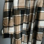 Brown Multicolored Plaid Shacket Size Medium Photo 11