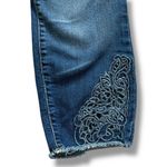 Torrid Eyelet Ankle Cropped Capri Skinny Denim Low Rise Blue Jean Medium Wash 16 Photo 2
