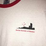 Jerzees ❤️PRICED TO SELL❤️ CLOSET CLEAR OUT WHITE/RED BASEBALL TEE STYLE HOSPITAL PROMOTIONAL GRAPHIC TEE Photo 1