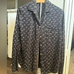 Sundance Catalog Elegant Equines Button Down Shirt Black Horse Print Size XS Photo 0