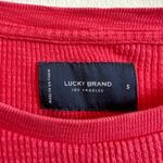 Lucky Brand  Women's Orange Long Sleeve Thermal Top Size Boho Chic Cozy Small Photo 2