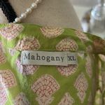 Anthropologie Mahogany lime green cotton pop over tunic top or mini dress beach cover up XL Photo 10