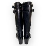 BØRN Milari Women’s Black Leather Tall Riding Boots Size 9.5 Chunky Heel Zip Photo 6