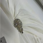 David's Bridal David’s Bridal Ivory Ruffle Gown Size 8 Chiffon Formal Wedding Guest‎ Dress Photo 9