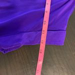 Lavender Brown  Purple Silk V Neck Short Sleeve Casual Top Women's XS Photo 10