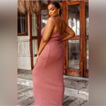 Pretty Little Thing NWT Plus Rose Waffle Knit Maxi Beach Dress US Size 16 Photo 1