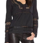 Derek Lam  10 Crosby Size 4  Silk Blouse $395 Lace Long Sleeve Top Photo 0