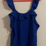 Andree by Unit  Vibrant Blue Ruffle Top Photo 0