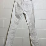 Tory Burch White Straight Leg Super Skinny Back Logo Pocket Jeans Size 26 Photo 7