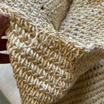 Merona Beige Shimmer Woven Beach Bag Photo 1