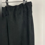 ZARA ‎ Basic Black Faux Suede Tapered Ankle Zip Mid Rise Elastic Waist Leggings Photo 1